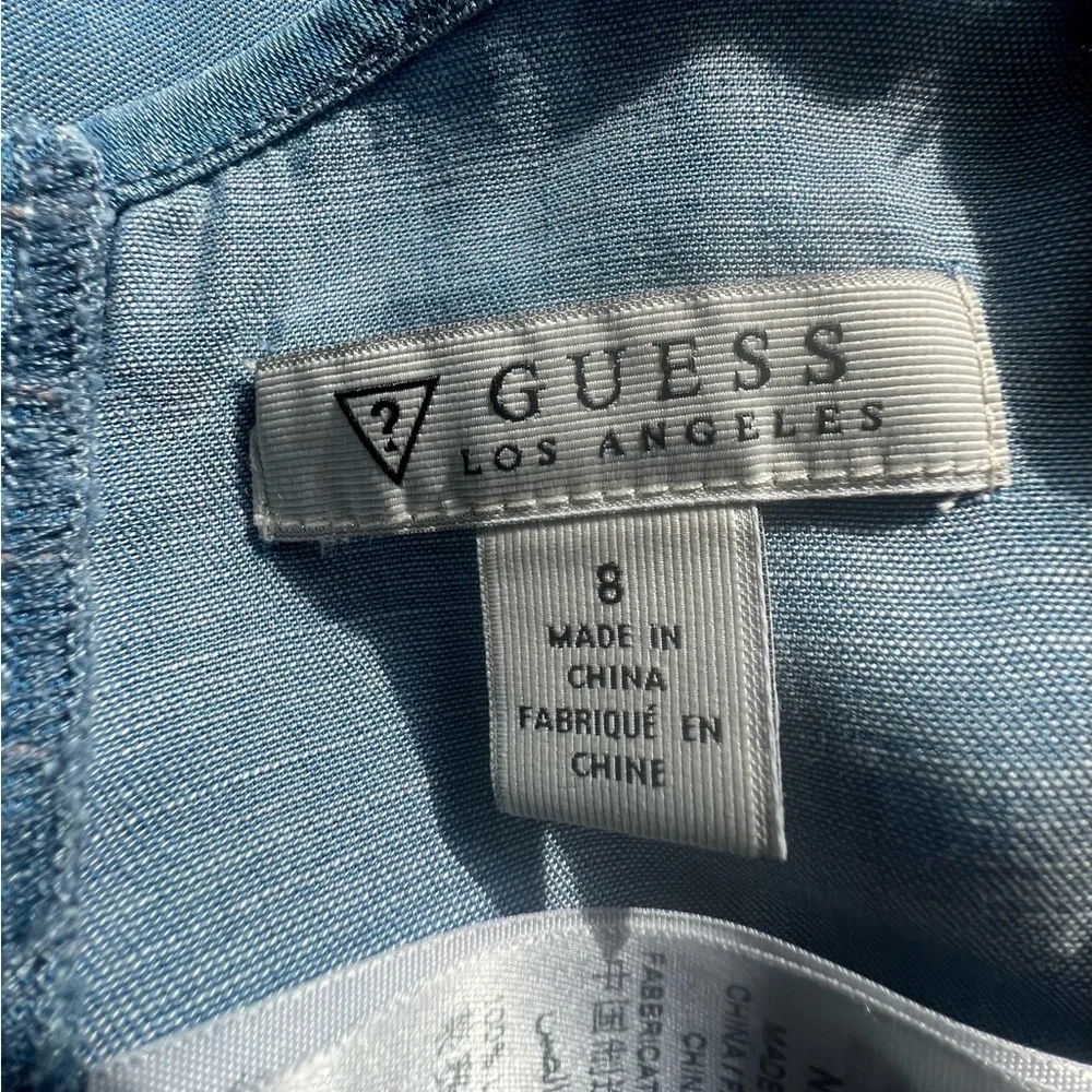 Women’s Guess Wide Leg Denim Halter Jumpsuit - Picture 8 of 16